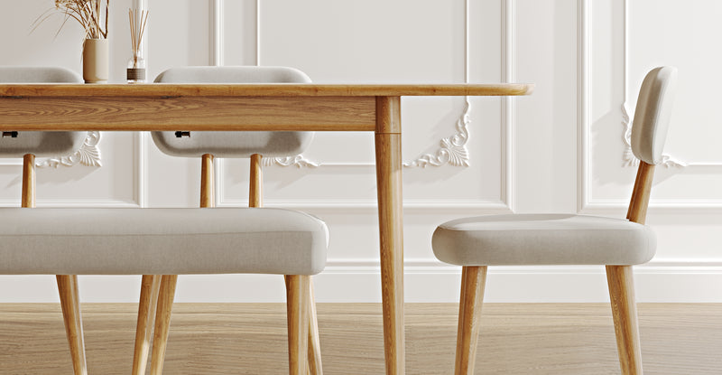 Lyno 97x160 Cm Açılır Yemek Masası Takımı (Bench&4Lü Roa) - Performans Keten