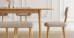 Lyno 97x160 Cm Açılır Yemek Masası Takımı (Bench&4Lü Roa) - Kadife