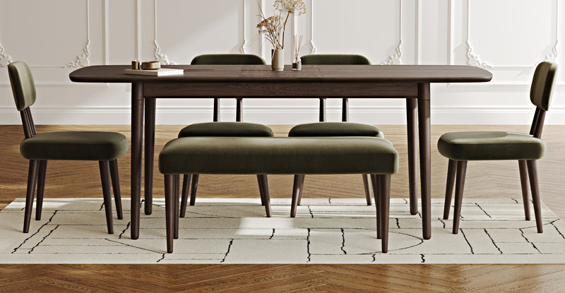 Lyno 97x160 Cm Açılır Yemek Masası Takımı (Bench&4Lü Roa) - Performans Keten