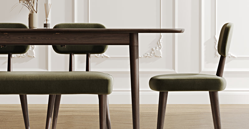 Lyno 97x160 Cm Açılır Yemek Masası Takımı (Bench&4Lü Roa) - Performans Keten