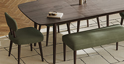 Lyno 97x160 Cm Açılır Yemek Masası Takımı (Bench&4Lü Roa) - Kadife