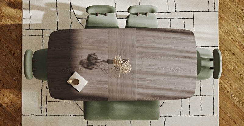 Lyno 97x160 Cm Açılır Yemek Masası Takımı (Bench&4Lü Roa) - Kadife