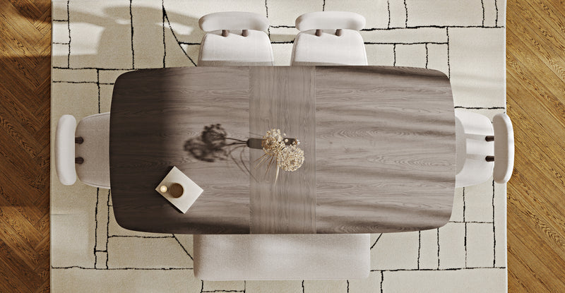 Lyno 97x160 Cm Açılır Yemek Masası Takımı (Bench&4Lü Roa) - Keten