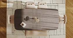 Lyno 97x160 Cm Açılır Yemek Masası Takımı (Bench&4Lü Roa) - Kadife