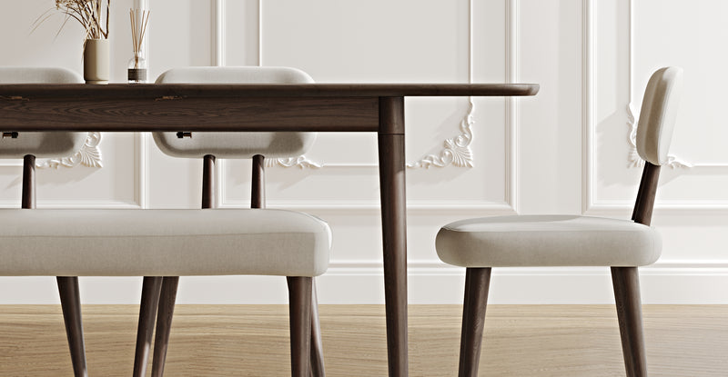 Lyno 97x160 Cm Açılır Yemek Masası Takımı (Bench&4Lü Roa) - Performans Keten