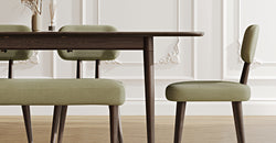 Lyno 97x160 Cm Açılır Yemek Masası Takımı (Bench&4Lü Roa) - Fitilli Kadife