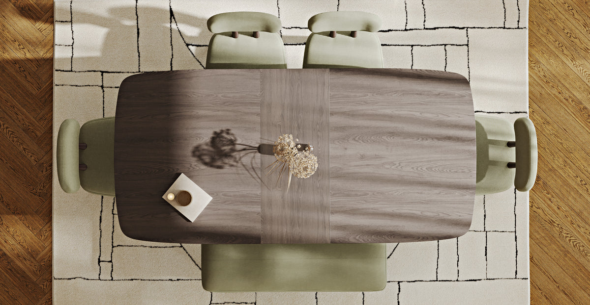 Lyno 97x160 Cm Açılır Yemek Masası Takımı (Bench&4Lü Roa) - Fitilli Kadife