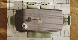 Lyno 97x160 Cm Açılır Yemek Masası Takımı (Bench&4Lü Roa) - Fitilli Kadife