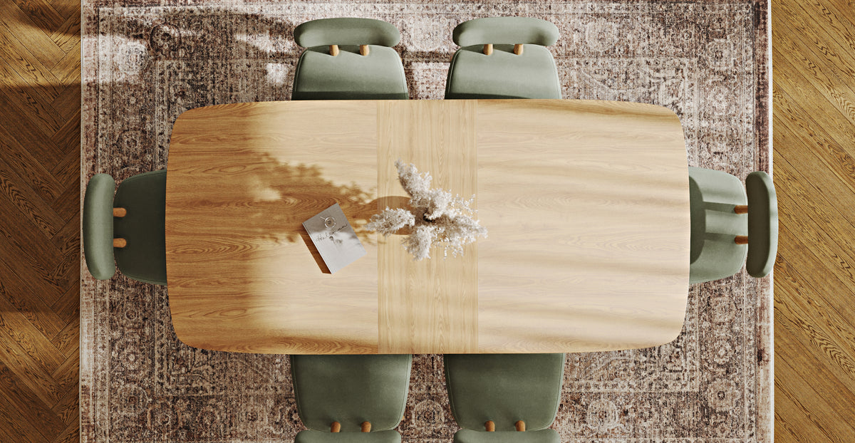 Lyno 97x160 Cm Açılır Yemek Masası Takımı (6Lı Roa) - Kadife