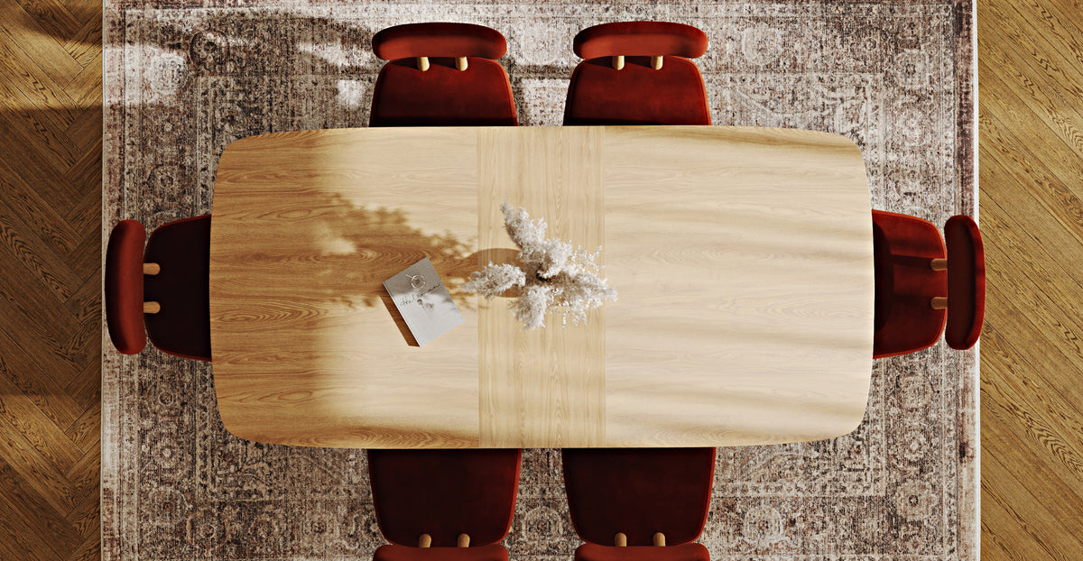 Lyno 97x160 Cm Açılır Yemek Masası Takımı (6Lı Roa) - Kadife