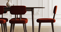 Lyno 97x160 Cm Açılır Yemek Masası Takımı (6Lı Roa) - Kadife