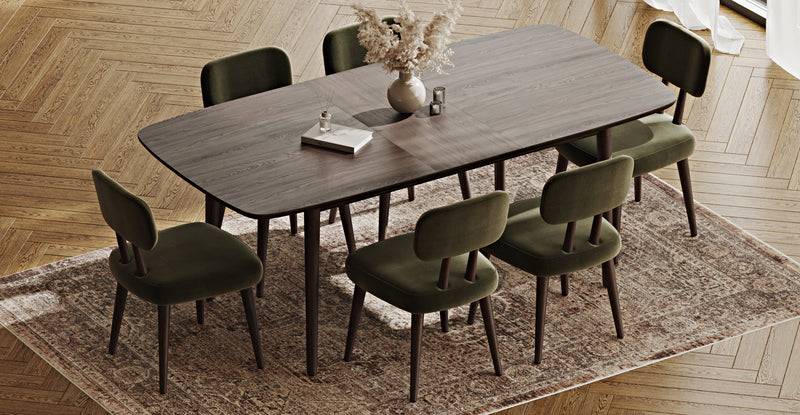 Lyno 97x160 Cm Açılır Yemek Masası Takımı (6Lı Roa) - Performans Keten