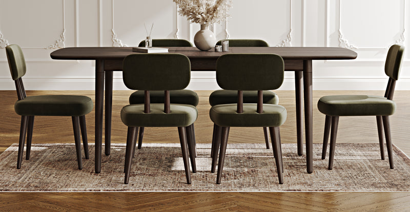 Lyno 97x160 Cm Açılır Yemek Masası Takımı (6Lı Roa) - Performans Keten