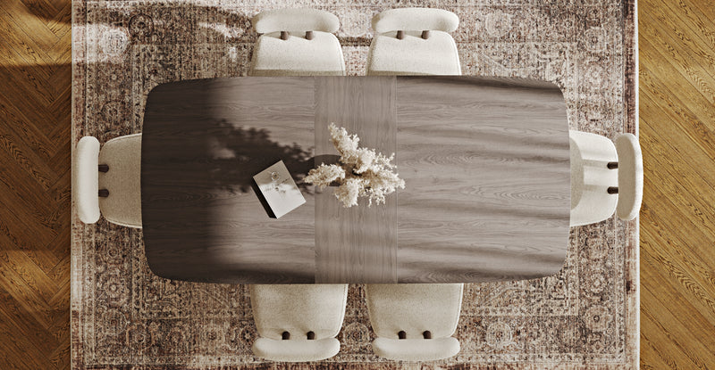 Lyno 97x160 Cm Açılır Yemek Masası Takımı (6Lı Roa) - Bukle