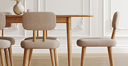 Lyno 97x160 Cm Açılır Yemek Masası Takımı (6Lı Roa) - Kadife