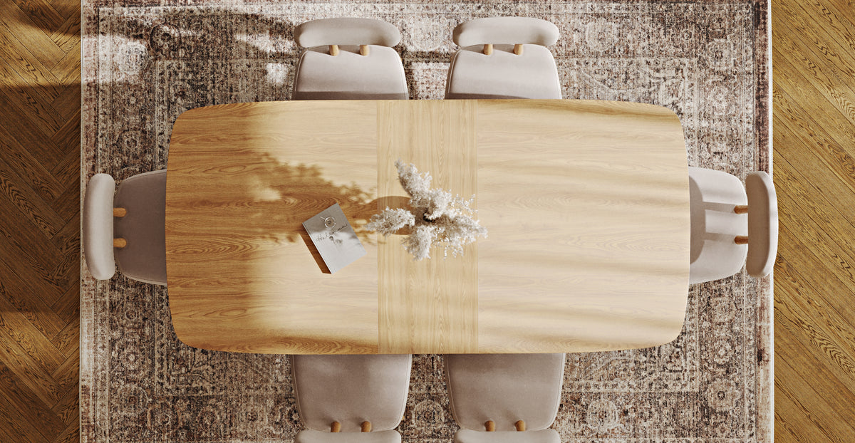 Lyno 97x160 Cm Açılır Yemek Masası Takımı (6Lı Roa) - Kadife