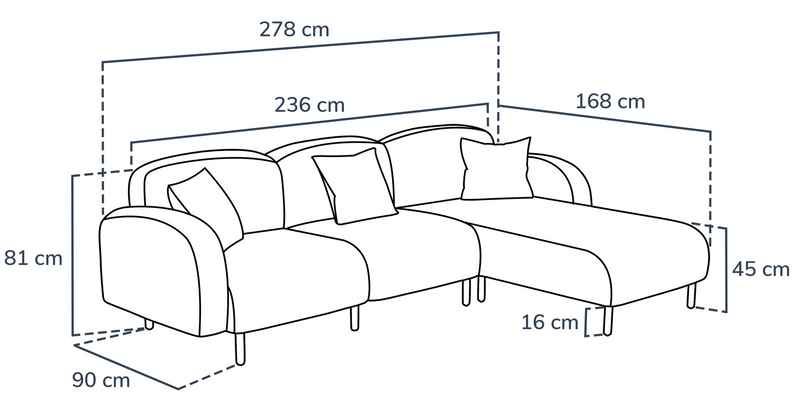 Brood 278 x 168 Köşe Ahşap Ayak - Doğal Doku