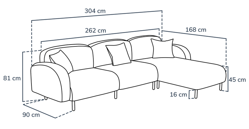 Brood 304 x 168 Köşe Ahşap Ayak - Doğal Doku