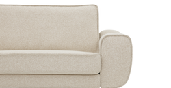 Klem Deniz Köpüğü Üçlü Kiremit Loveseat ve Puf Koltuk Takımı - Bukle & Kadife