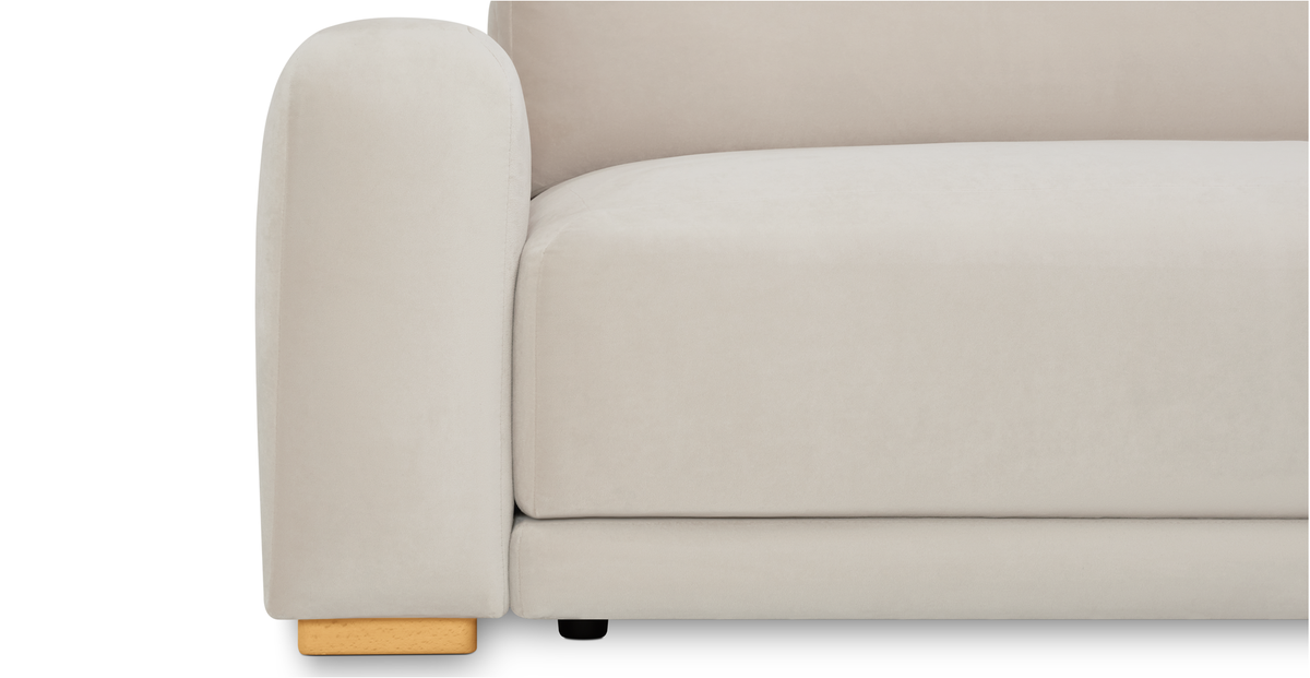 Carle 339 x 210 Köşe Sağ Kollu ve Puf - Kadife