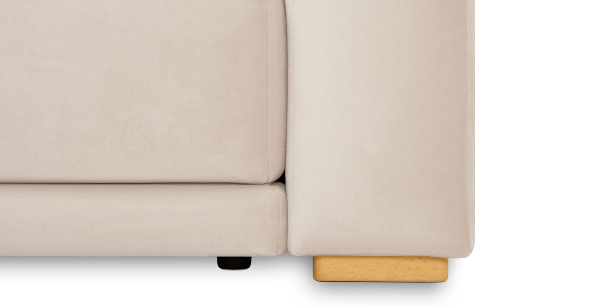 Carle 339 x 210 Köşe Sağ Kollu ve Puf - Kadife