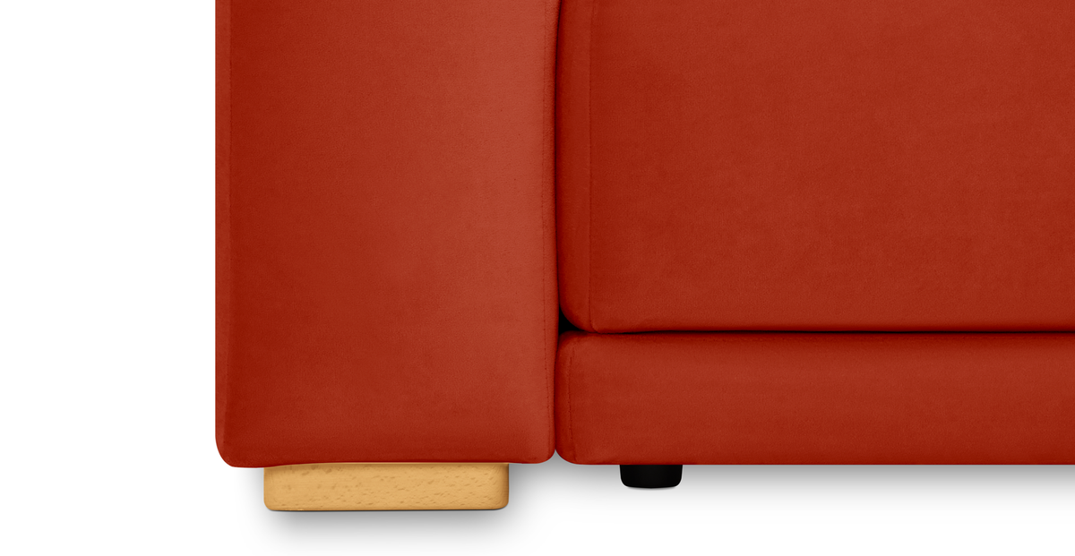 Carle 339 x 210 Köşe Sağ Kollu ve Puf - Kadife