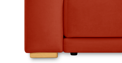 Carle 339 x 210 Köşe Sağ Kollu ve Puf - Kadife