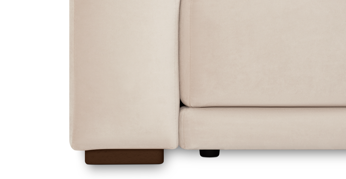 Carle 339 x 210 Köşe Sağ Kollu ve Puf - Kadife