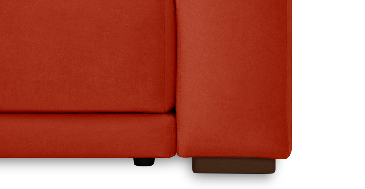 Carle 339 x 210 Köşe Sağ Kollu ve Puf - Kadife