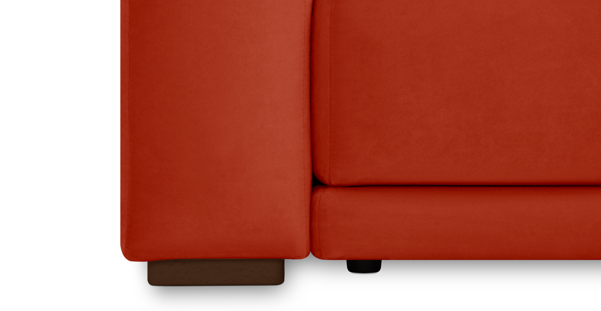 Carle 339 x 210 Köşe Sağ Kollu ve Puf - Kadife