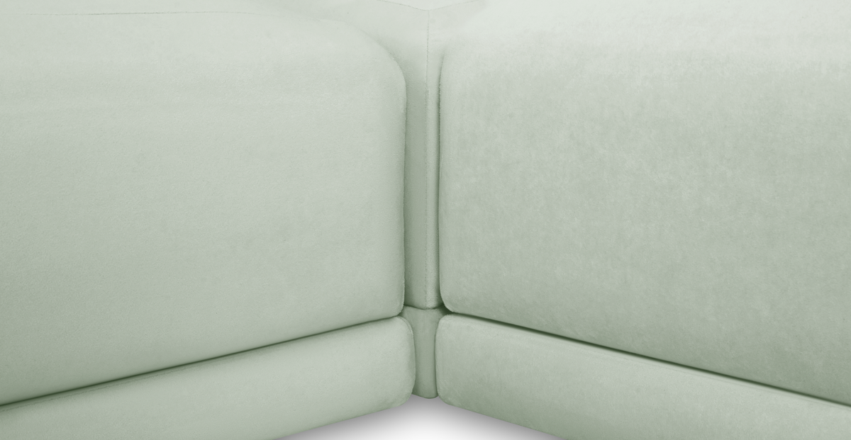 Carle 339 x 210 Köşe Sağ Kollu ve Puf - Kadife