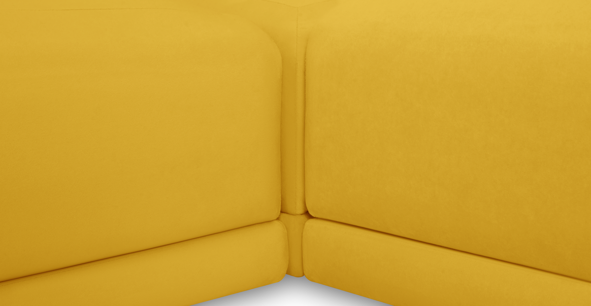 Carle 339 x 210 Köşe Sağ Kollu ve Puf - Kadife