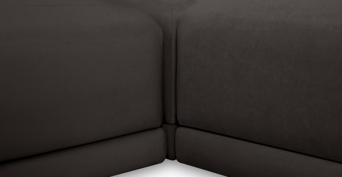 Carle 339 x 210 Köşe Sağ Kollu ve Puf - Kadife