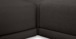 Carle 339 x 210 Köşe Sağ Kollu ve Puf - Kadife