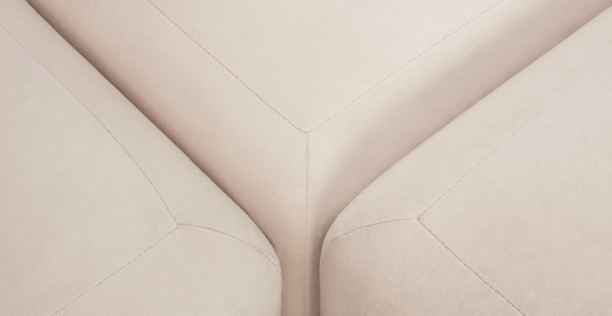 Carle 339 x 210 Köşe Sağ Kollu ve Puf - Kadife