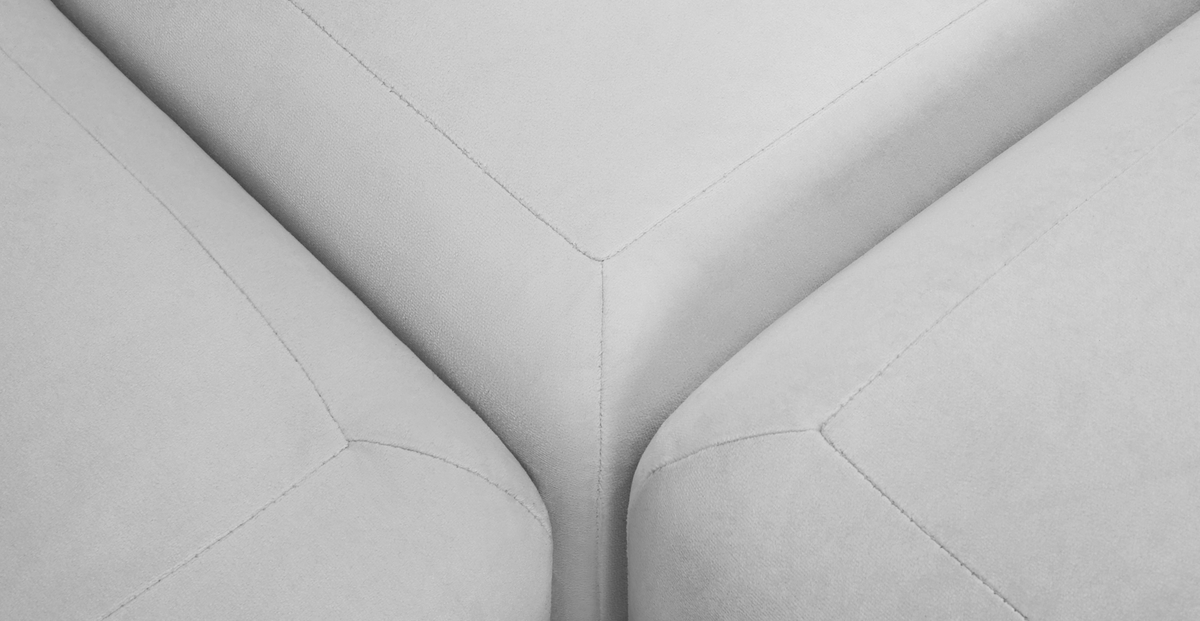 Carle 339 x 210 Köşe Sağ Kollu ve Puf - Kadife