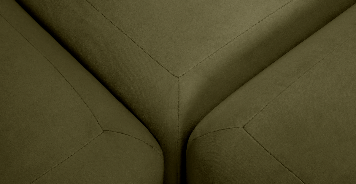 Carle 339 x 210 Köşe Sağ Kollu ve Puf - Kadife