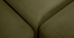 Carle Haki L Köşe Koltuk Takımı - Kadife