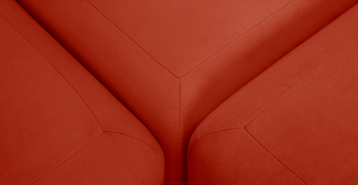 Carle 339 x 210 Köşe Sağ Kollu ve Puf - Kadife