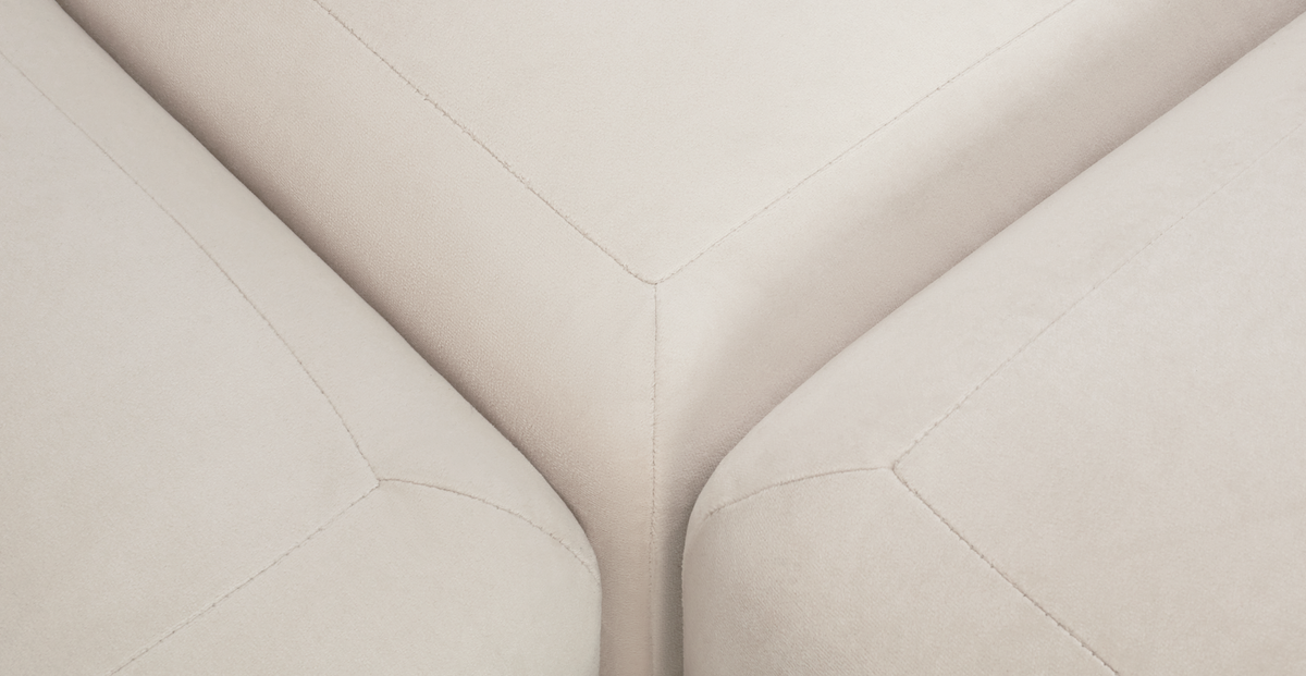 Carle 339 x 210 Köşe Sağ Kollu ve Puf - Kadife