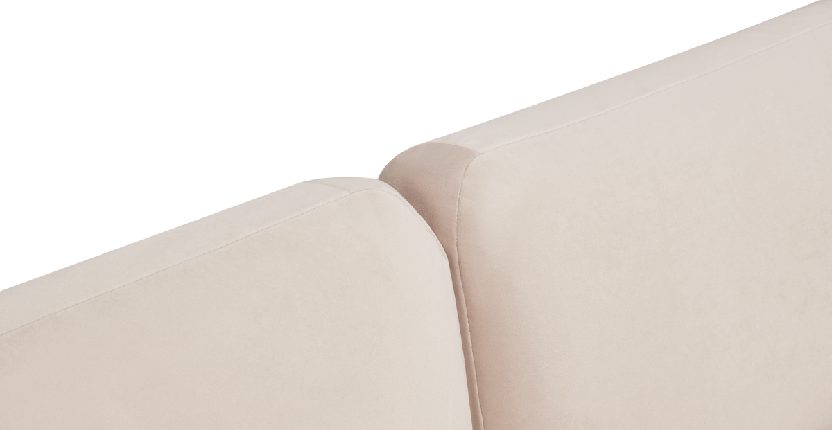 Carle 339 x 210 Köşe Sağ Kollu ve Puf - Kadife