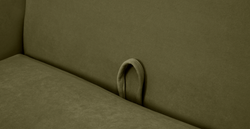 Carle Haki L Köşe Koltuk Takımı - Kadife