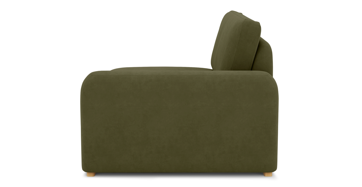 Carle Haki L Köşe Koltuk Takımı - Kadife