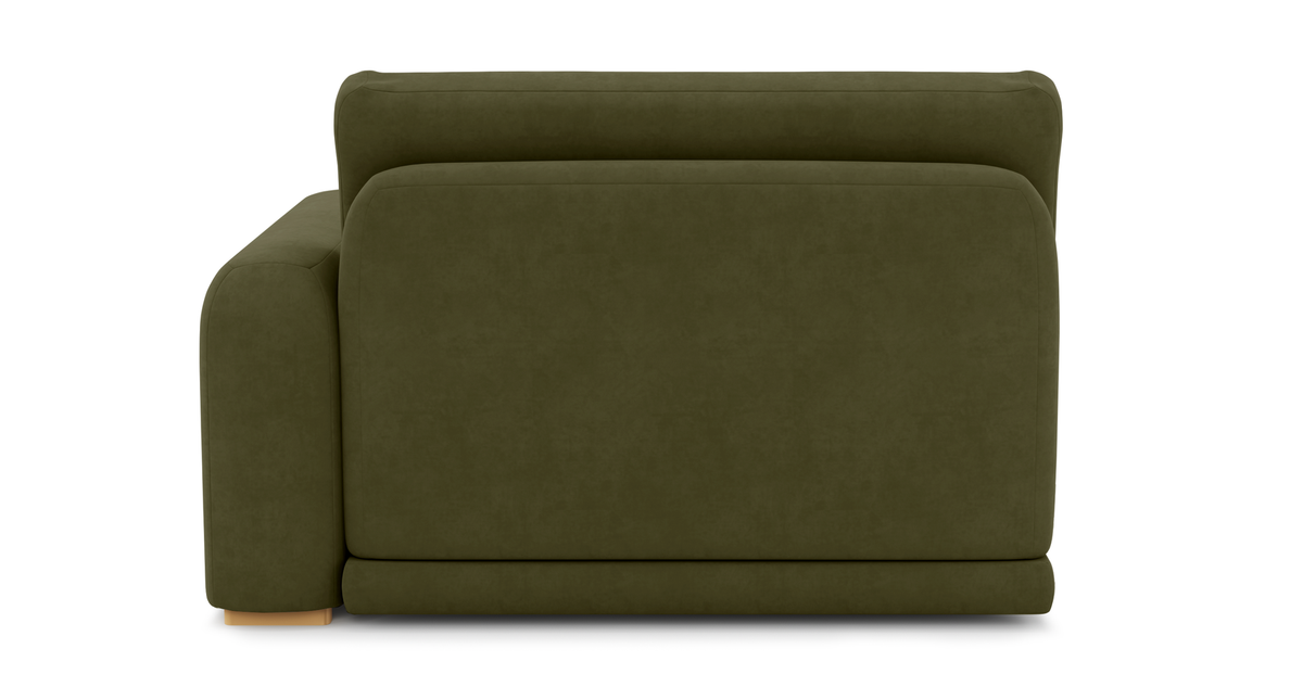 Carle Haki L Köşe Koltuk Takımı - Kadife