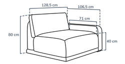 Carle Haki L Köşe Koltuk Takımı - Kadife