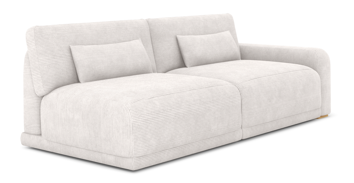 Carle Kemik L Köşe Koltuk Takımı - Fitilli Kadife