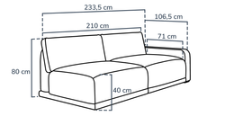 Carle Kemik L Köşe Koltuk Takımı - Fitilli Kadife
