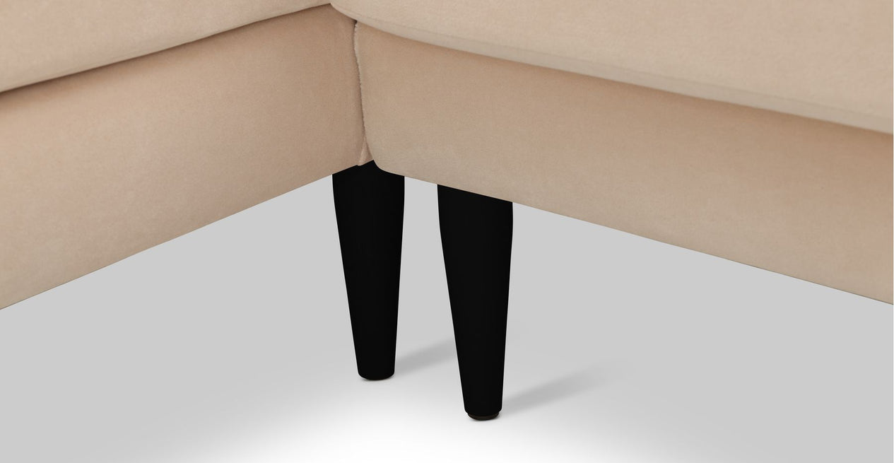 Klem Slim 240 x 171 Köşe Ahşap Ayak - Kadife