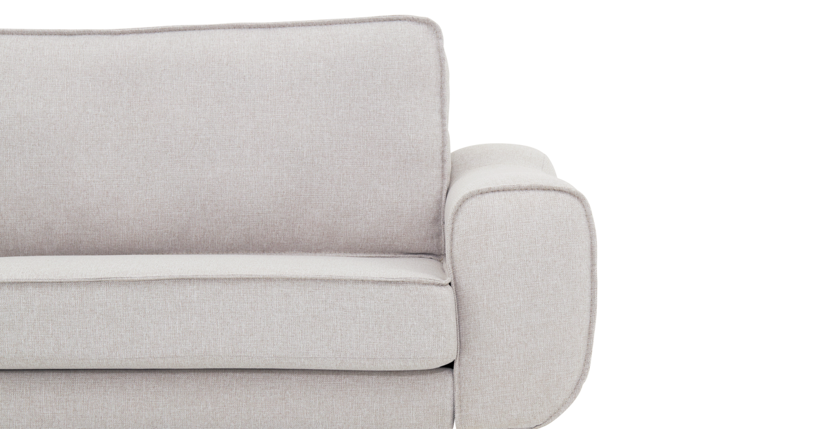 Klem Slim Kiremit Köşe ve Çakıl Tekli Koltuk Takımı - Kadife & Keten