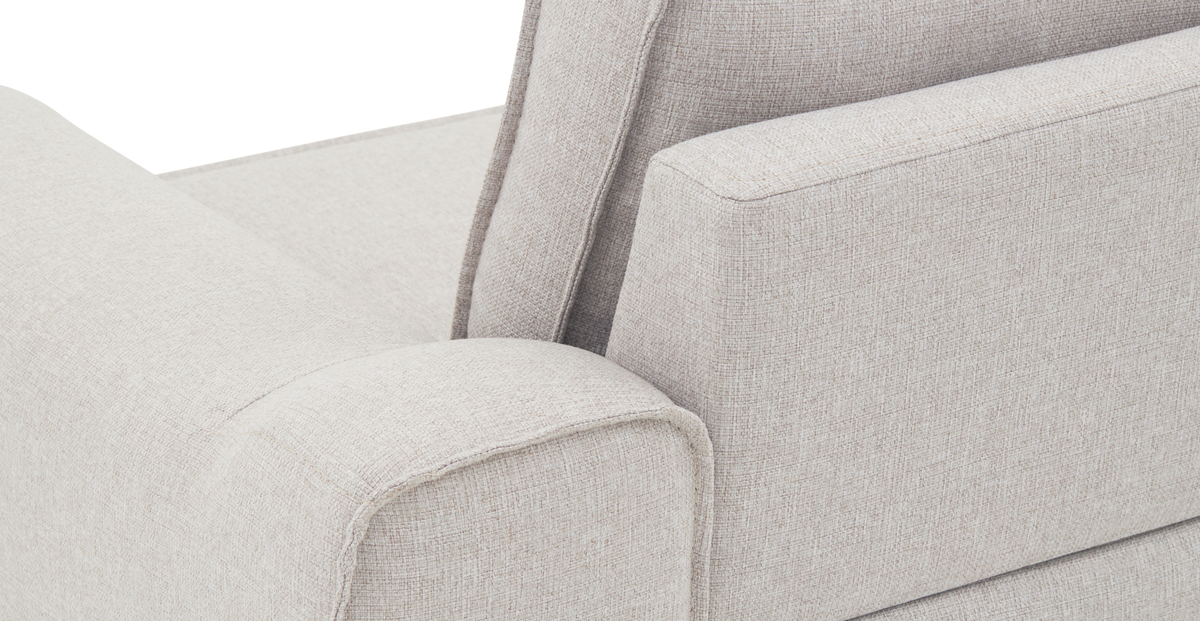 Klem Slim Kiremit Köşe ve Çakıl Tekli Koltuk Takımı - Kadife & Keten